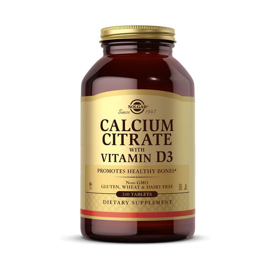 Solgar Calcium Citrate with Vitamin D3, 240 Tablets - Promotes Healthy Bones & Teeth, Supports Musculoskeletal & Nervous Systems