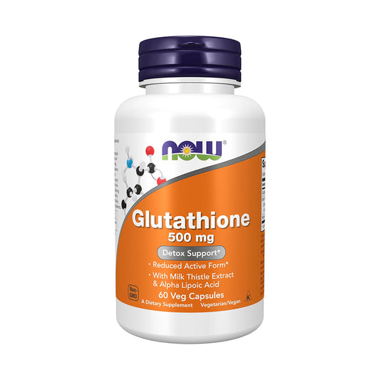 NOW Foods Supplements, Glutathione 500 mg, 60 Veg Capsules