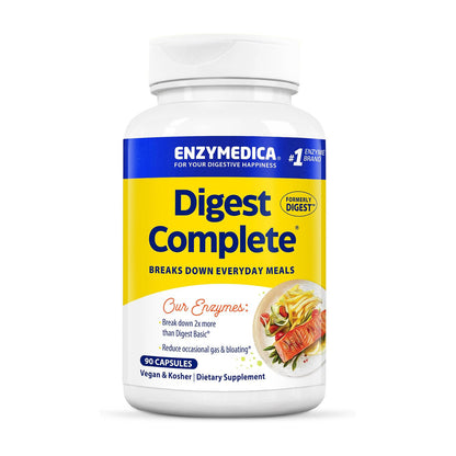 Enzymedica Digest, Full-Range, Everyday Digestive Enzymes, Offers Fast-Acting Gas & Bloating Relief, 90 Count