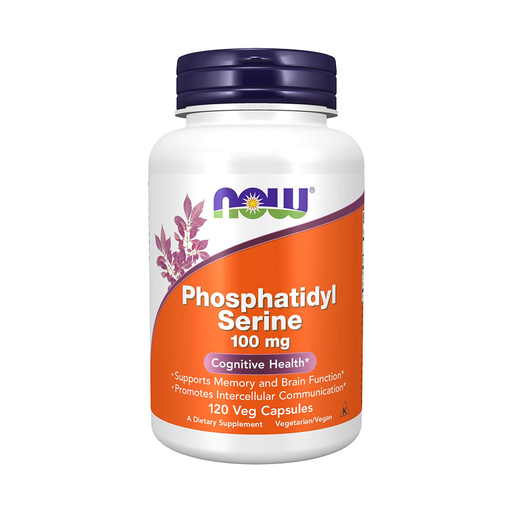 NOW Foods Supplements, Phosphatidyl Serine 100 mg with Phospholipid compound 120 Veg Capsules