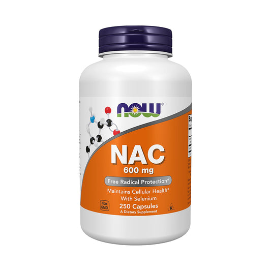 NOW Supplements, NAC (N-Acetyl Cysteine) 600 mg with Selenium, 250 Veg Capsules