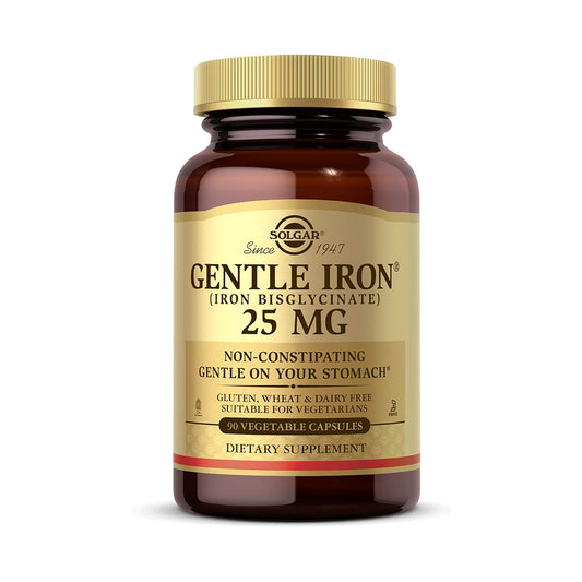 Solgar Gentle Iron 25mg, 90 Gulay Capsules - Enerhiya, Normal na Red Blood Cell Production 