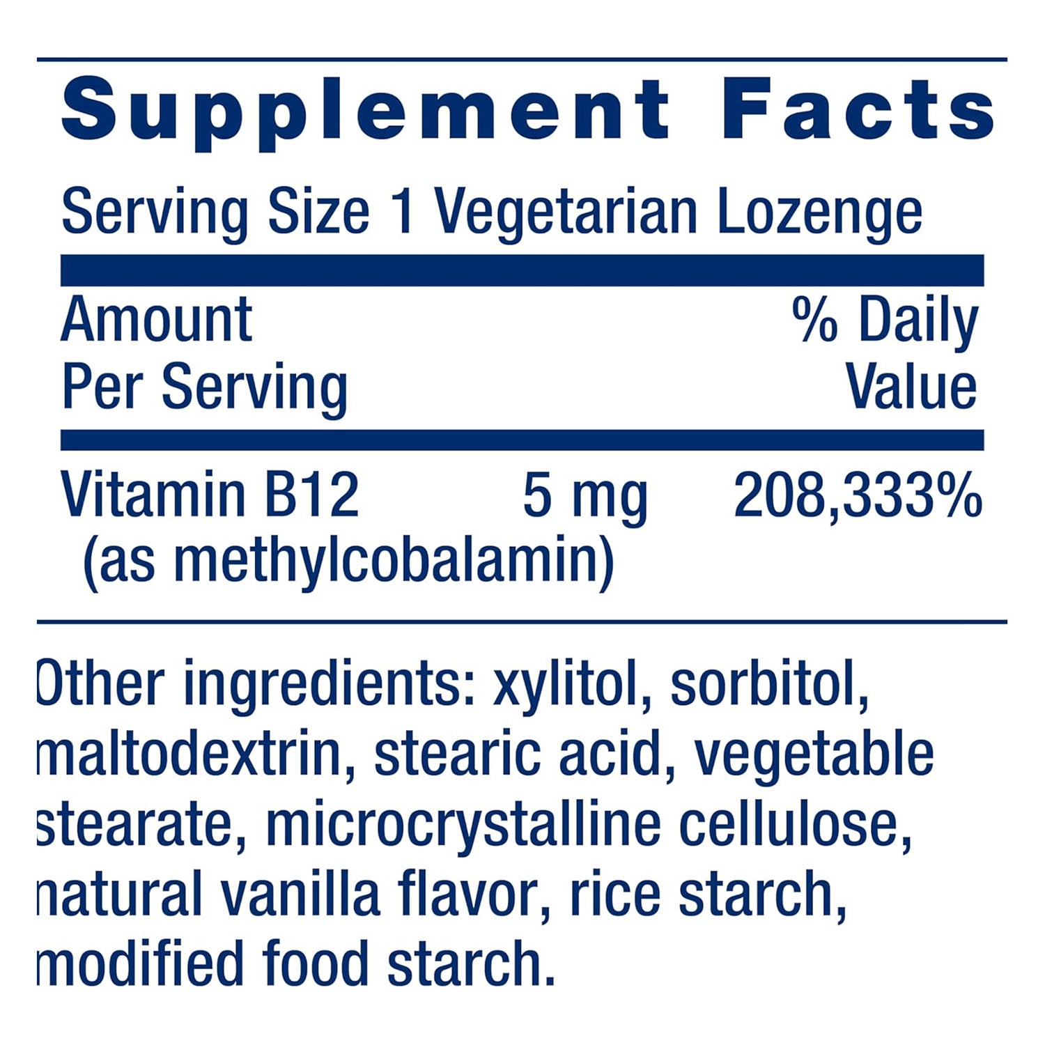 Life Extension Vitamin B12 Methylcobalamin, Nerve Health Supplement, Cognitive Support, Energy Vitamin, methylcobalamin B12, 5 mg 60 lozenges