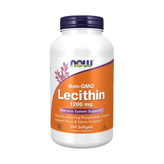 NOW Foods Supplements, Lecithin 1200 mg na may natural na nagaganap na Phosphatidyl Choline, 200 Softgels 
