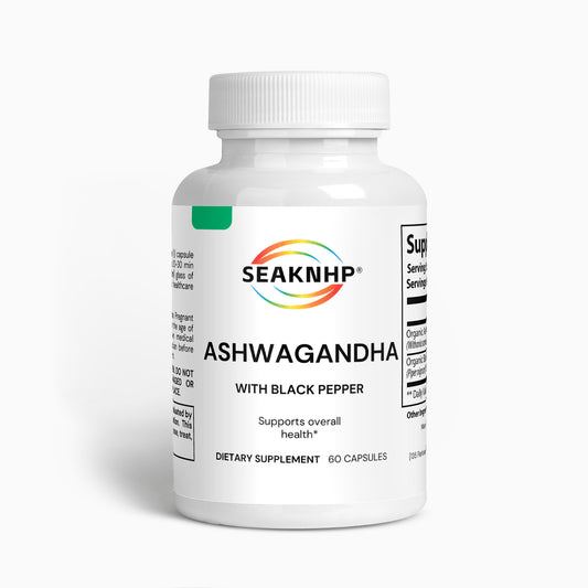 60 capsules Ashwagandha 650mg, Black Pepper 50mg, Sleep Faster