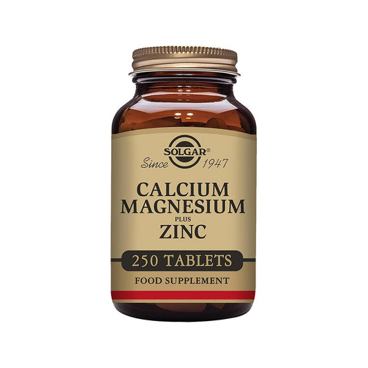 Solgar Calcium Magnesium Plus Zinc, 250 Tablets - Promotes Healthy Bones and Teeth - Supports Nerve & Muscle Function