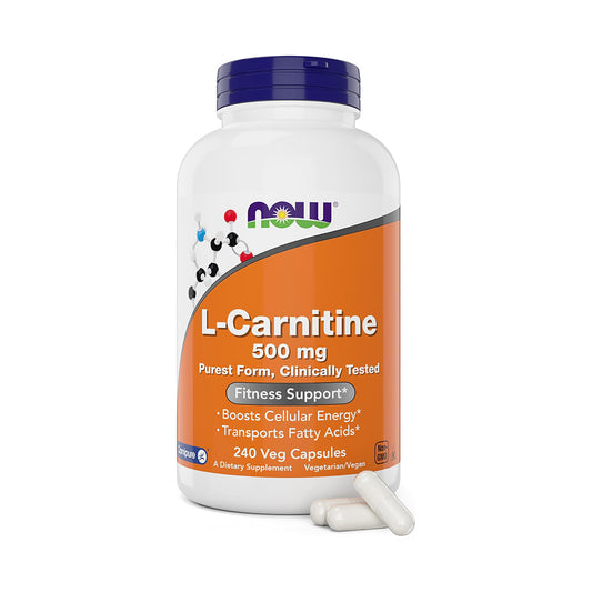 NOW Foods L-カルニチン 500mg、ベジカプセル100個 - フィットネスサポート - アミノ酸ヘルス