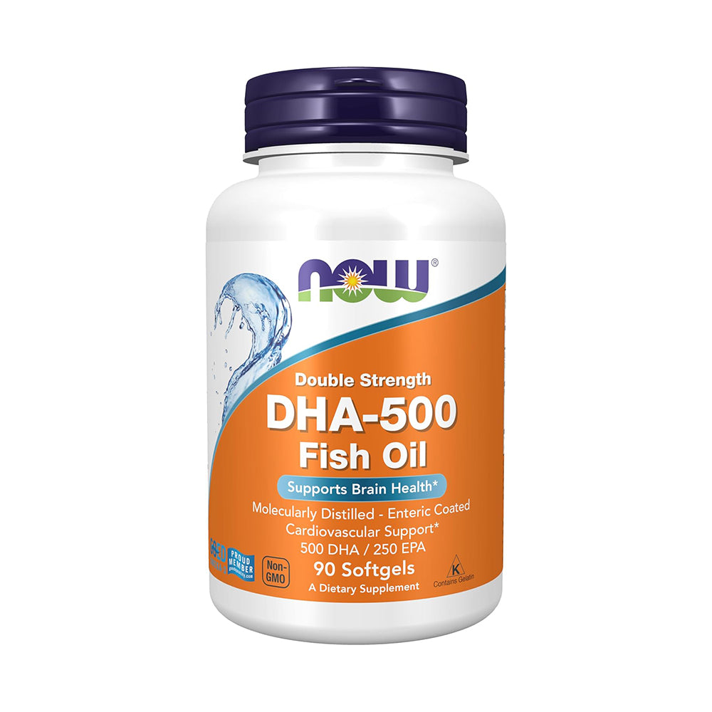 NOW Foods Supplements, DHA-500 na may 250 EPA, Molecularly Distilled, Sumusuporta sa Brain Health*, 90 Softgels 