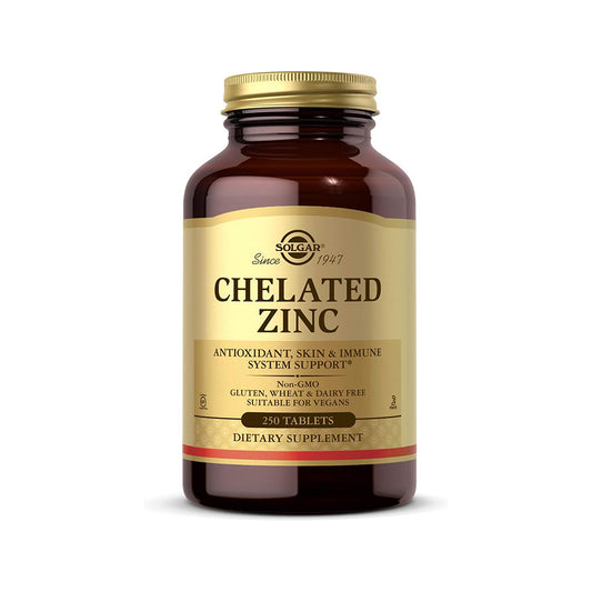 Solgar Chelated Zinc, 250 Tablets - Zinc