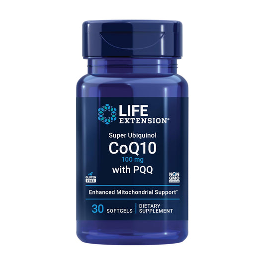 Life Extension Super Ubiquinol CoQ10 with PQQ, Heart Health Supplement, Maximum Absorption, 100 mg 30 softgels